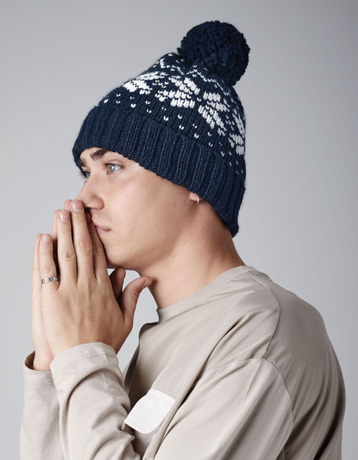 Beechfield Fair Isle Snowstar® Beanie B456 Fair Isle Snowstar® Beanie Thumbnail