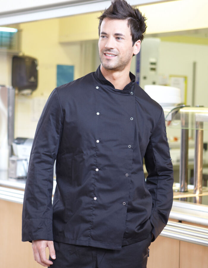 Dennys Long Sleeve Chef's Jacket (BK) DD08C Long Sleeve Chef's Jacket (BK) Thumbnail