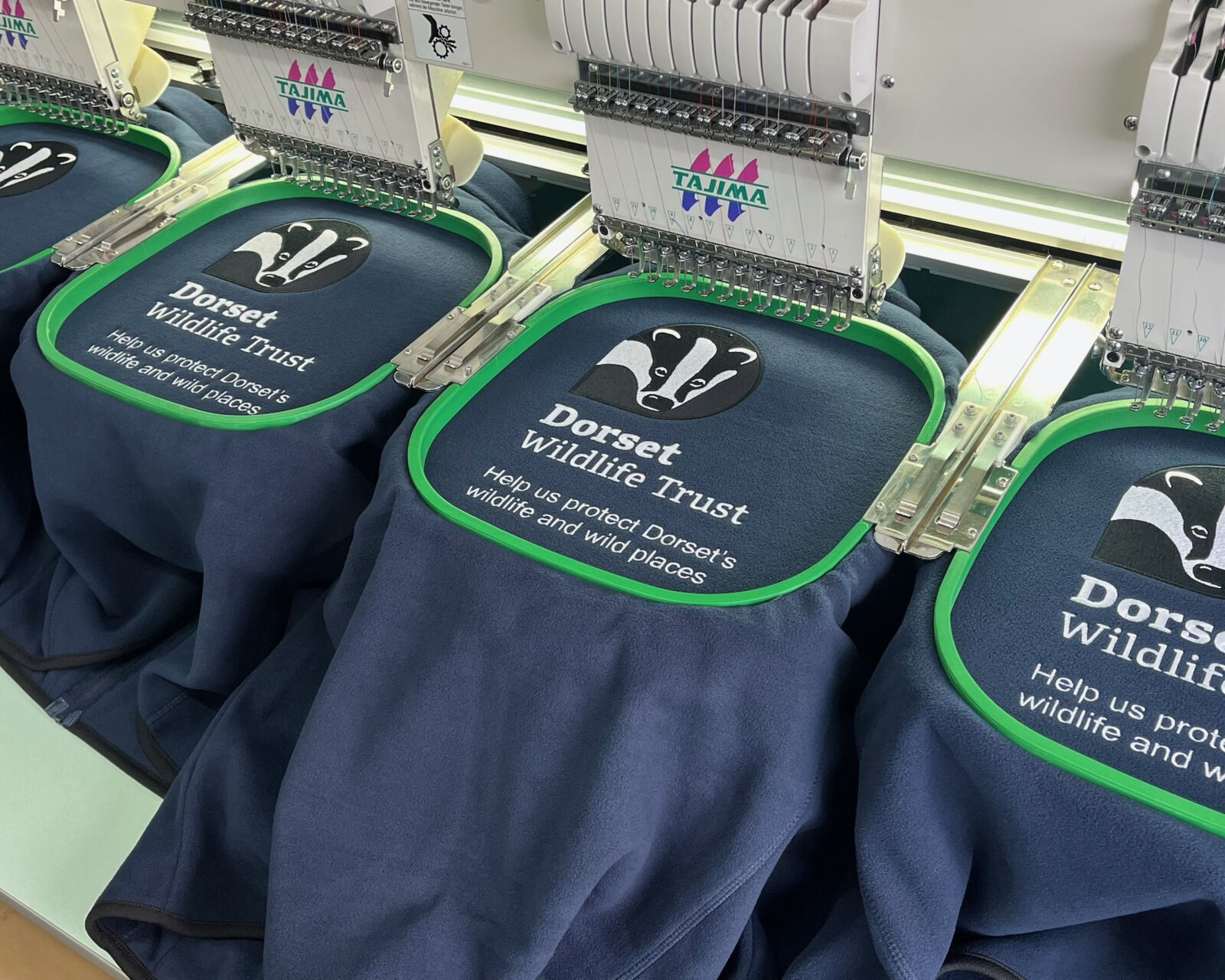 Dark blue embroidered fleeces