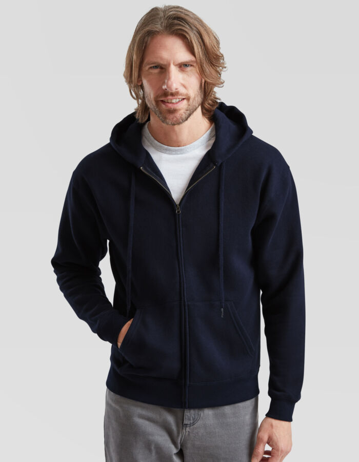 Fruit of the Loom Men's Premium Hooded Sweat Jacket 62034 Men's Premium Hooded Sweat Jacket Thumbnail