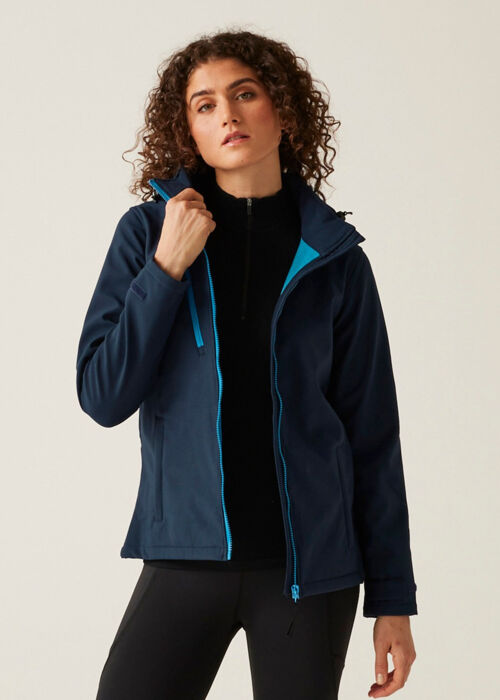 Women's venturer 3-layer hooded softshell jacket Thumbnail