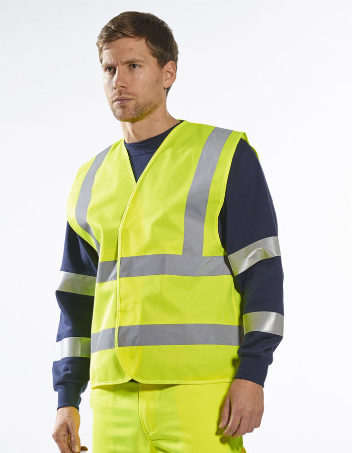 Portwest Hi-vis two-band-and-brace vest (C470) PW002 Hi-vis two-band-and-brace vest (C470) Thumbnail