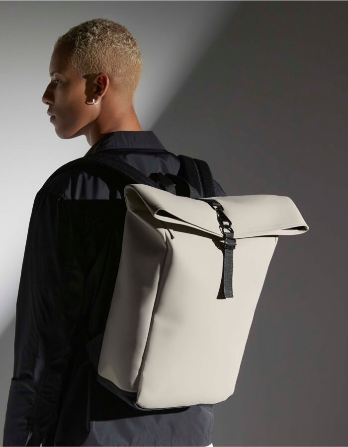 BagBase Matte PU Roll-Top Backpack BG335 Matte PU Roll-Top Backpack Thumbnail