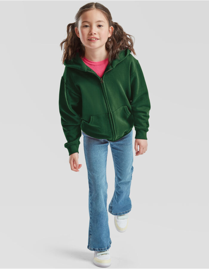 Fruit of the Loom Kid's Classic Hooded Sweat Jacket 62045 Kid's Classic Hooded Sweat Jacket Thumbnail