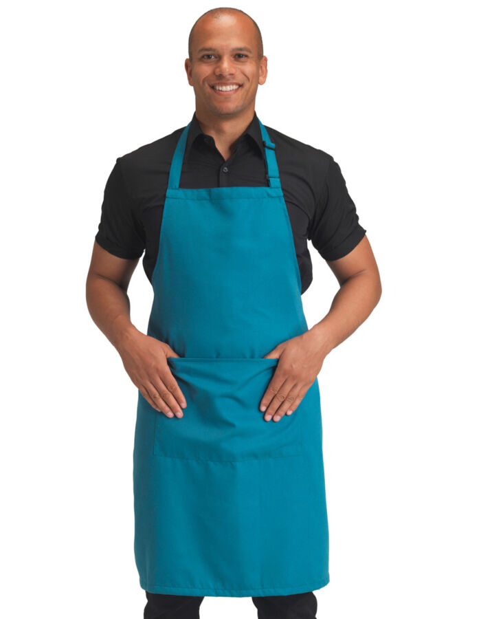 Recycled Bib Apron With Pocket Thumbnail