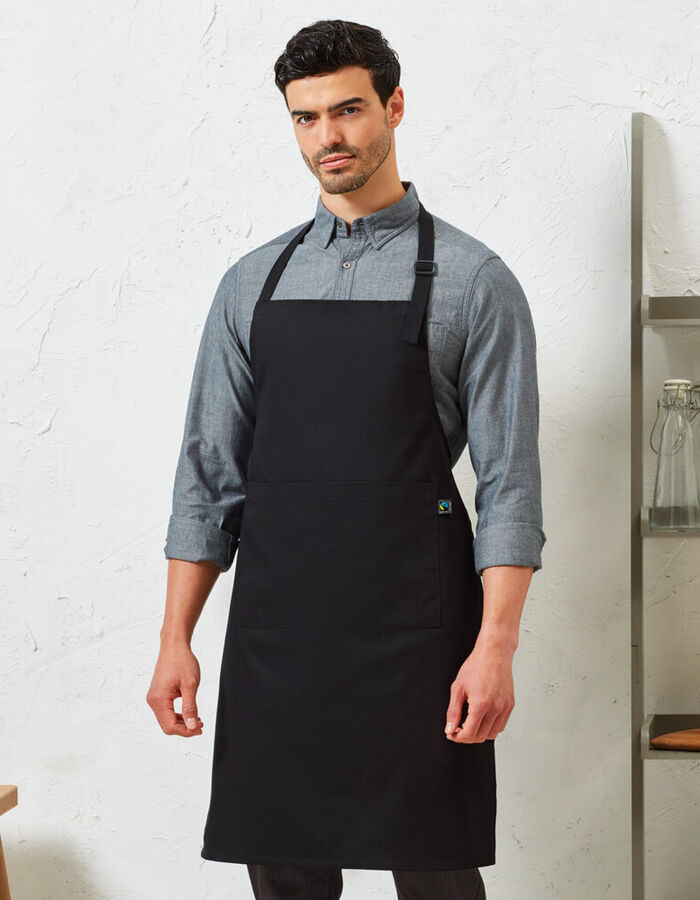Cotton bib apron, organic and Fairtrade certified Thumbnail