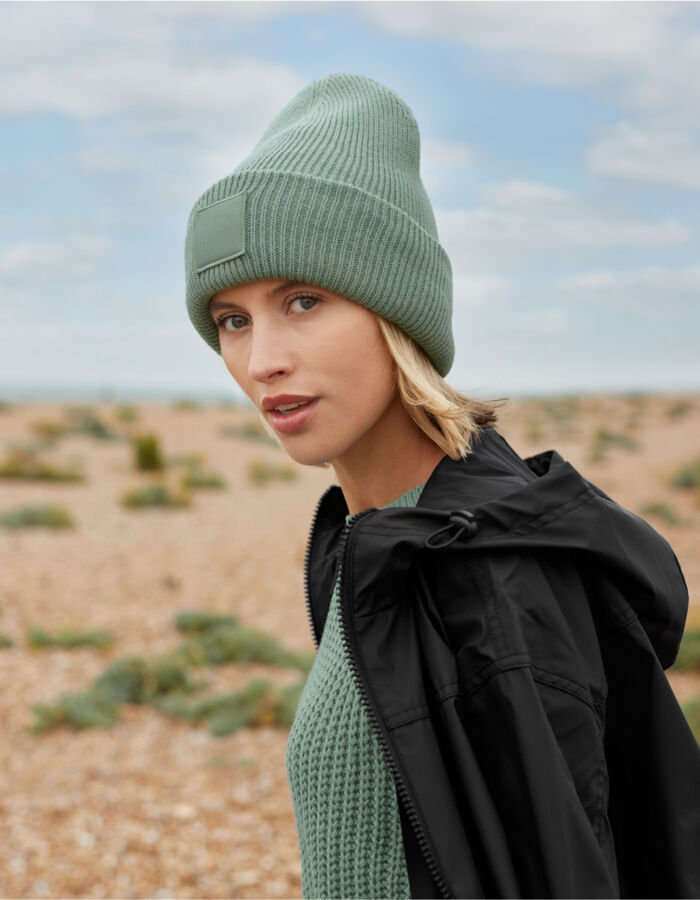 Beechfield Deep Cuffed Tonal Patch Beanie B336R Deep Cuffed Tonal Patch Beanie Thumbnail