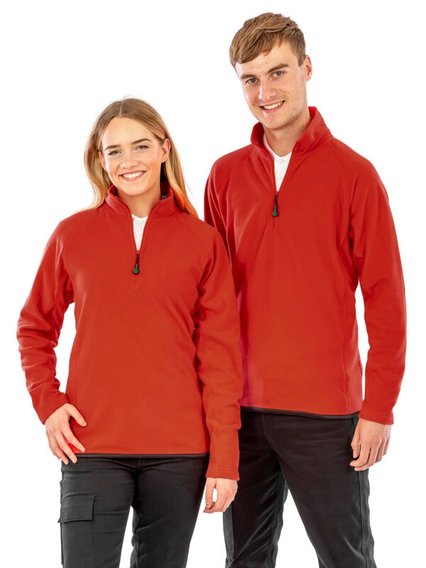 Recycled Unisex 1/4 Zip Microfleece Top Thumbnail