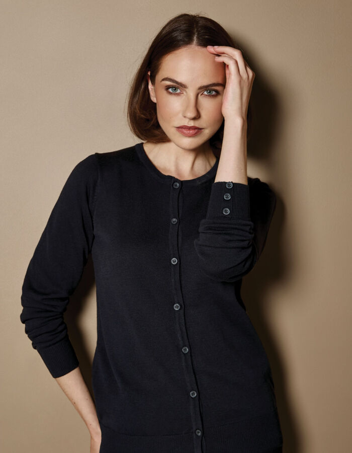 Kustom Kit Regular Fit Arundel Crew Neck Cardigan KK355 Regular Fit Arundel Crew Neck Cardigan Thumbnail