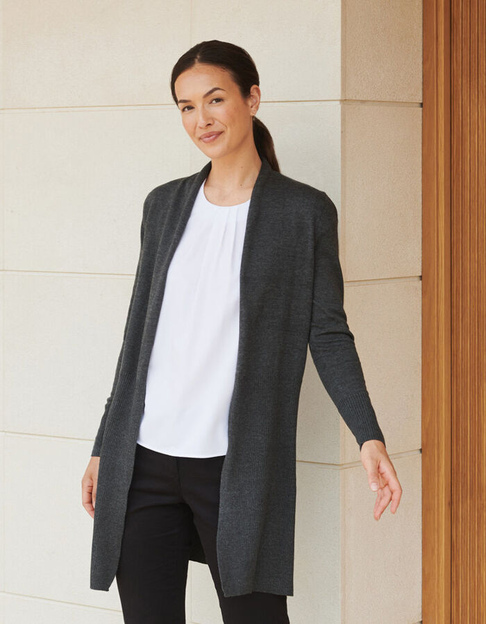 Henbury Women's longline open cardigan HB719 Women's longline open cardigan Thumbnail