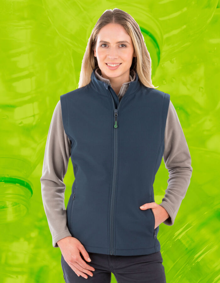Result Genuine Recycled Ladies' Recycled 2-Layer Printable Softshell Bodywarmer R902F Ladies' Recycled 2-Layer Printable Softshell Bodywarmer Thumbnail