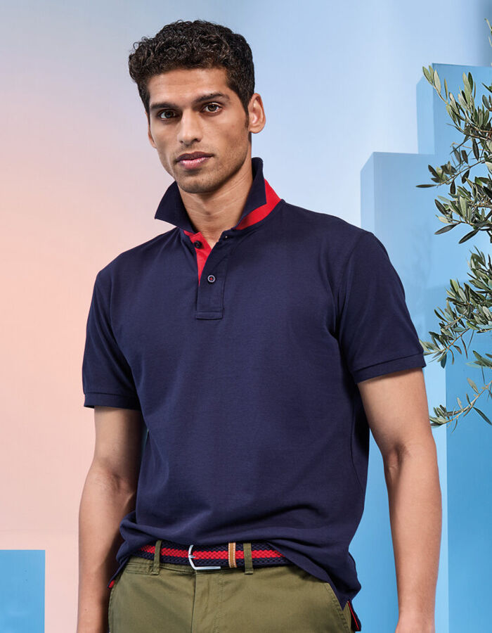 Asquith & Fox Men's classic fit contrast polo AQ012 Men's classic fit contrast polo Thumbnail