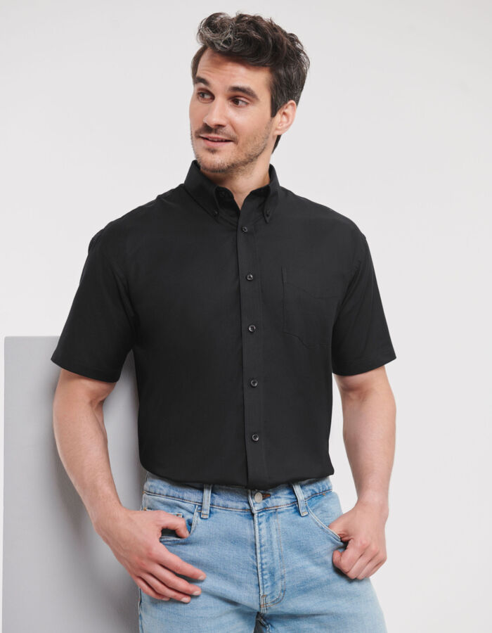 Russell Collection Men's Short Sleeve Classic Oxford Shirt 933M Men's Short Sleeve Classic Oxford Shirt Thumbnail