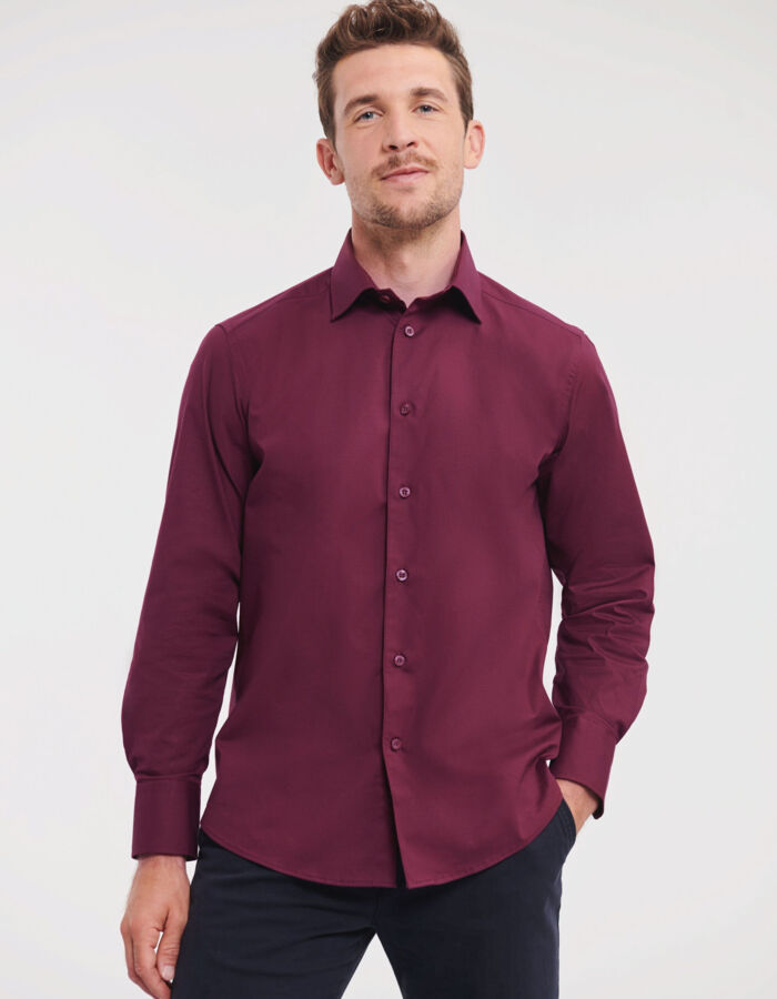 Russell Collection Men's Long Sleeve Fitted Stretch Shirt 946M Men's Long Sleeve Fitted Stretch Shirt Thumbnail