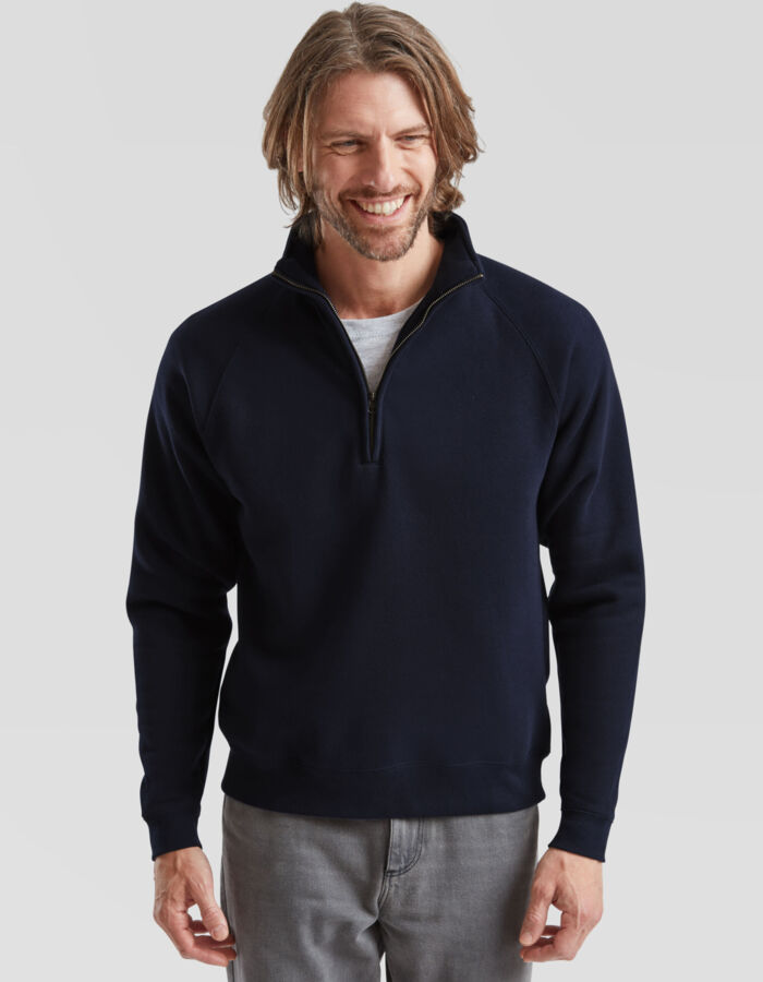 Fruit of the Loom Men's Premium Zip Neck Sweat 62032 Men's Premium Zip Neck Sweat Thumbnail