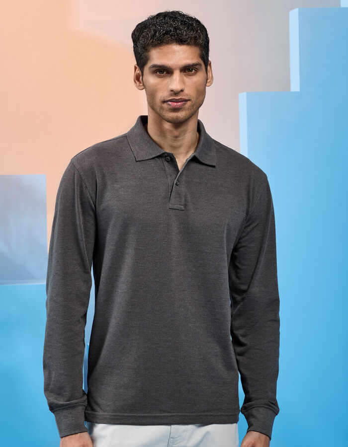 Men's classic fit long sleeved polo Thumbnail