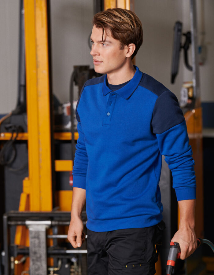 Long Sleeve Polo Sweatshirt Thumbnail