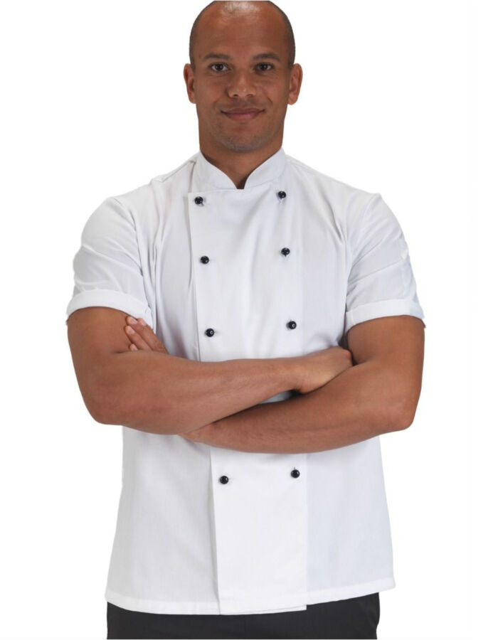 Removable Stud Short Sleeve Chef's Jacket Thumbnail