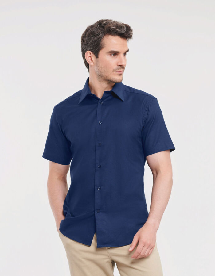 Men's Short Sleeve Tailored Oxford Shirt Thumbnail